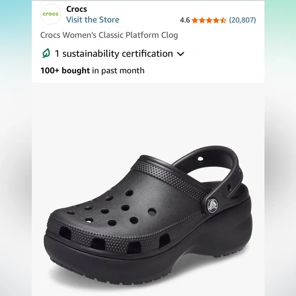 CROCS Womans Classic Platform Clog. Woman’s size 11 - Picture 8 of 9